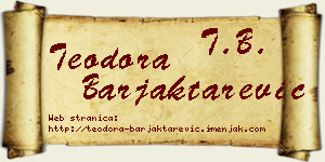 Teodora Barjaktarević vizit kartica
